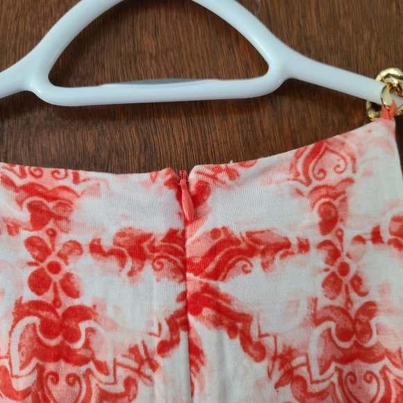 2 for $75 - Michael Kors Women's M Halter Top with Gold Chains - Orange Pattern - Picture 8 of 8
